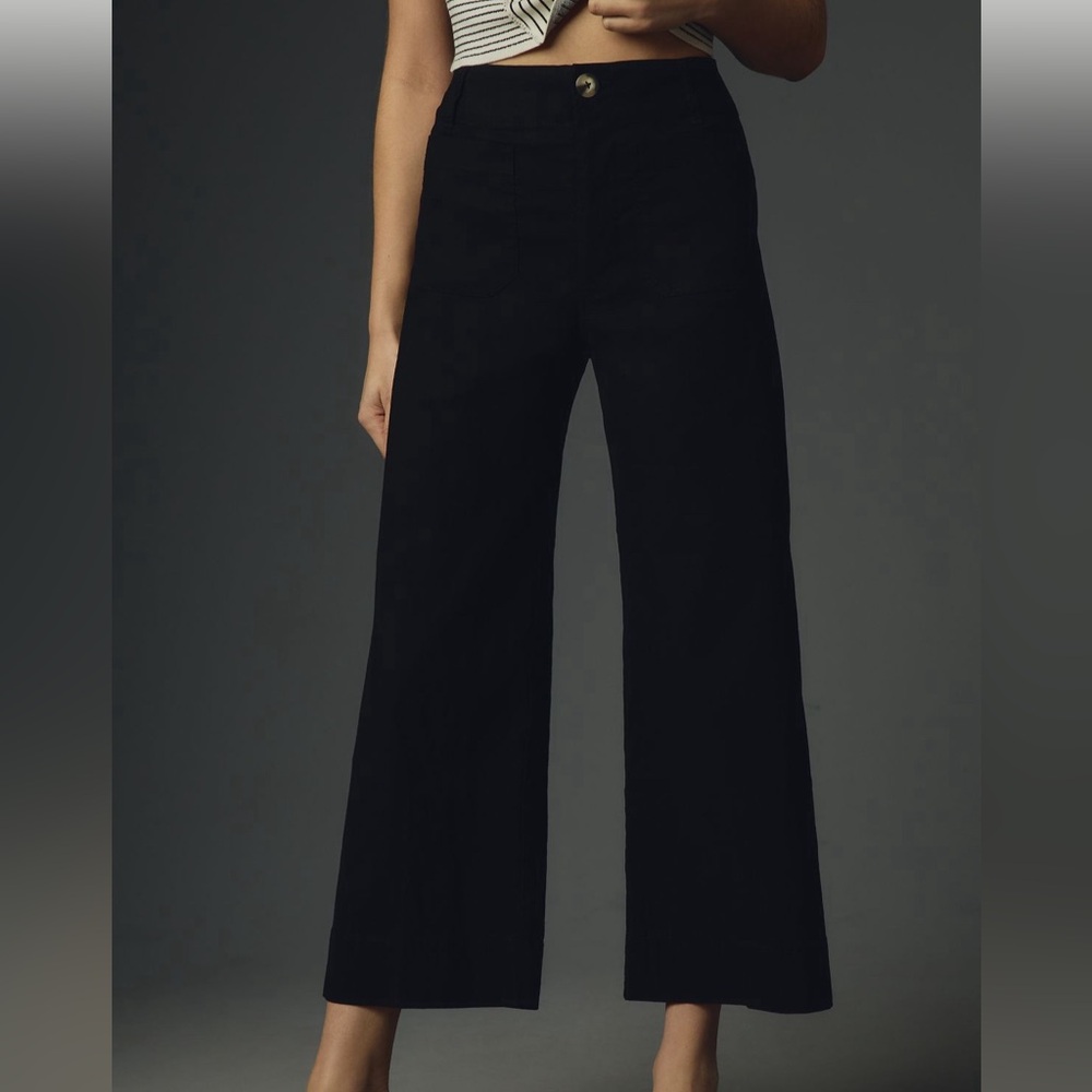 Anthropologie Maeve Collette Wide Leg Pant | Black Sz 32